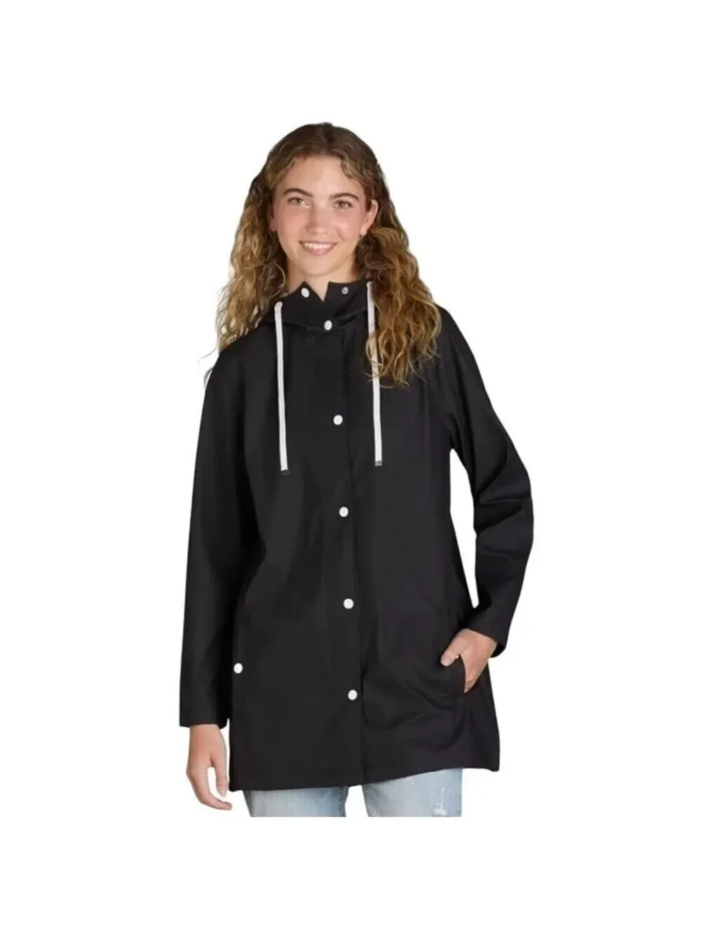 BIG CHILL WATER RESISTANT RAIN COAT WOMEN'S XL BLACK OR OLIVE GREEN SOFT & COMFY